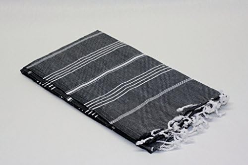OVERSIZE 100 x 210 cm. Hammam Peshtemal Black Woven by my Hamam, Sauna Towel Meditation Baby blanket wrap 100% Cotton, Hamam Turkish Towel, scarf, wrap, sarong