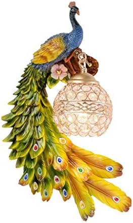 GAOLILI Wall Light Living Room Bedroom Bedside Lamp Aisle Staircase Hallway Lamp Creative Peacock Light Background Wall Lighting Lifelike E27 ( Color : B )