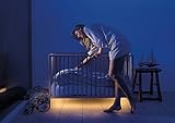 Jindia Bewegung aktiviert Bett Licht, Flexible LED Streifenlicht, Auto Ein/Aus Bewegungsmelder Nachttischlampe, Bewegung aktivierte LED-Lichtleiste (zwei Sensoren) - 5