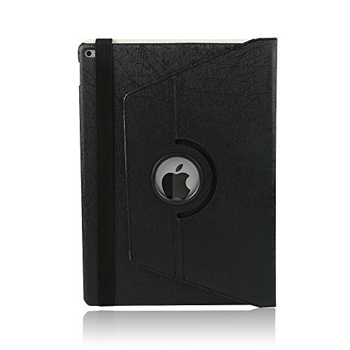 Boriyuan Ipad Pro 9,7 Hülle PU Leder Case Smart Cover ultra slim Schutztasche für das Apple iPad Pro 9.7 Zoll mit 360 Grad Standfunktion, Auto Sleep Wake up Funktion (Farbe: Schwarz) - 2