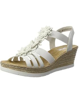 Rieker Damen 61949 Offene Sandalen mit Keilabsatz