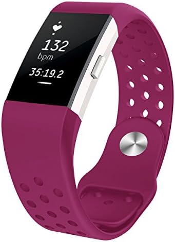 Fitbit Charge 2 Strap, WZE Soft Silicone Adjustable Replacement Sport Strap Bands for Fitbit Charge 2 Fitness Wristband for Man Women Girl Boy