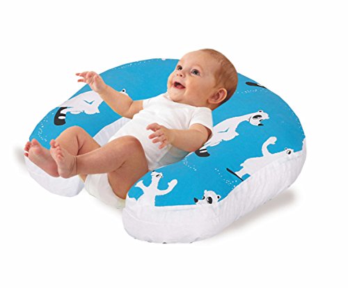 Love2Sleep BABY FEEDING/ NURSING PILLOW HOLLOWFIBRE FILLED FOR COMPLETE SUPPORT: POLAR BEARS