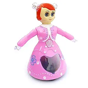 Famous Quality Kids Rotates 360 Degree Dancing Doll & Rotating Angel Girl Flashing Lights with Music Gift - Multi Color