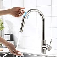 AIMADI Touch Sensor Wasserhahn Küche Armatur Küchenarmatur mit Brause Ausziehbar 360° Drehbar Spültischarmatur…