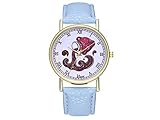 ADream Wassermann Sternzeichen Tierzeichen Leder Uhr für Frauen Herrenuhr Fashion Geburtstag Hochzeitsgeschenk