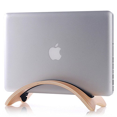 Holz Macbook Ständer Mac Halter Tablets Halterung für Macbook Air Pro Notebookständer und Halter (Mac Pro, hell) - 6