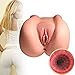 Produktbild Masturbator für Männer mit 2 Kanal Chatte Realistische Silikon 3D Vagina Anal Anus Liebespuppe Masturbator