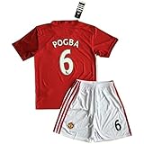 <h2>Paul Pogba # 6 2016�2017 Manchester United Home Trikot und Shorts f&uuml;r die Jugend/Kinder</h2>