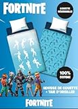 Fortnite Parure de Lit - Housse de Couette réversible 140x200 cm + taie 63x63 cm 100% Coton