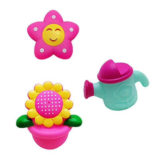 Gazechimp 3 Stück Baby Badespielzeug (Sonnenblume Gießkanne Squirter) Wasserspielzeug - 4