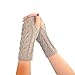 Produktbild Chytaii Handschuhe ohne Finger Handschuhe, handgestrickt, für Winter, Winddicht, für Hände, warme Handgelenke, mit Perlen Hellgrau