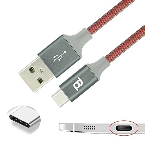 Extra Lang 2 m/1,8 m Samsung Galaxy S8/S8 + usb-c Typ Nylon verstärkt Ladekabel. - 2