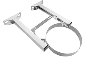 SCHORNSTEIN-ES Schornstein Wandhalterung - Verstellbarer Wandhalter aus Edelstahl in allen Durchmessern und Wandabständen (Außendurchmesser Ø180mm, Wandabstand 200-350mm)