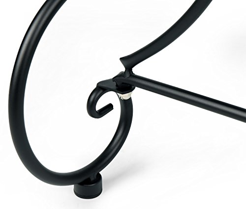 HLC 3 Töpf Metall Blumenständer Blumentreppe Pflanzer,stufenförmig Schwarz - 8