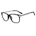 Produktbild Brille Metall Forepin® Klare Linse Brille Klassisch Damen Fensterglas Ohne Stärke Nerdbrille Metallgestell Brillenfassung mit Nasenpad und Federbügelscharnier
