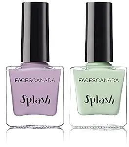 Faces Canada Splash Nail Enamel Set of 2 - Linty & Viola (16ml)