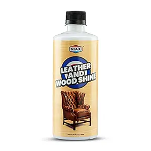 NIAX Leather & Wood Shine | Multi-surface Leather and Wood Polish | Rejuvenate Old Leather or Wood Surfaces | Extra Glossy Dressing | 500ml (Leather and Wood Shine) (Leather and Wood Shine)