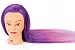 Neverland Training head Hairdressing Head Cosmetology Mannequin Head Synthetic Hair Rainbow Color 64cm