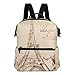 Produktbild TIZORAX Bonjour Paris Tower Eiffel und Fahrrad Schulrucksack, Schulrucksack, Tagesrucksack, für Teenager, Jungen und Mädchen