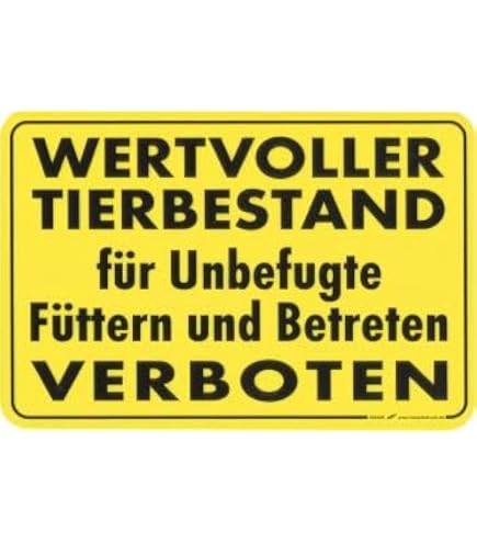 Weidezaunschild 'Wertvoller Tierbestand – Kuh' – DIN A4, Aus Hartschaum, Witterungsbeständig