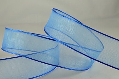 9mm x 25 Metre Rolls - Sheer Organza Ribbon (Blue)