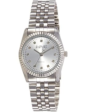 August Steiner Damen Diamant Edelstahl Armband Uhr