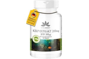 ‎HERBA DIREKT Kelp Extrakt 200mg - 300mcg Jod - 120 Tabletten - Kelp Algen | HERBADIREKT by Warnke Vitalstoffe - Deutsche Apothekenqualität