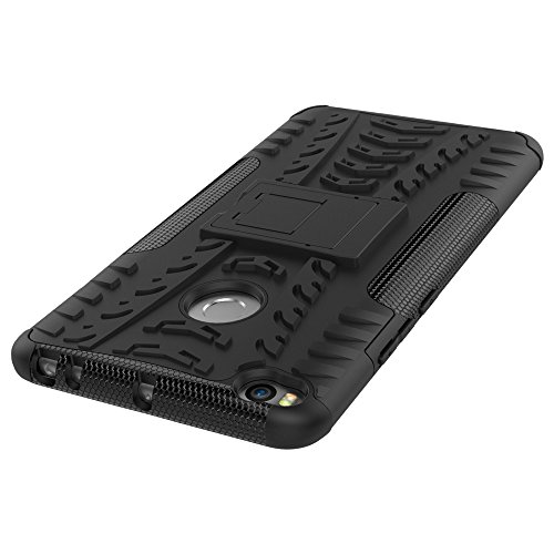 Xiaomi Mi Max 2 Funda   Anzhao Heavy Duty silicona h  brida con soporte C  scara de Cubierta Protectora de Doble Capa Funda Caso para Xiaomi Mi Max 2 Negro 