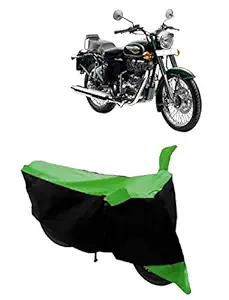 NEXTON Presents Semi Waterproof Two Wheeler Bike Body Cover Compatible with Royal-Enfield Bullet 500 (Green)