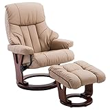 relaxsessel weiß kunstleder Der Fernsehsessel mit Fußhocker und einem Gestell aus Schichtholz in braun lackiert hat einen Bezug aus hochwertigem Kunstleder mit angenehmer Haptik und lässt sich um 360° drehen