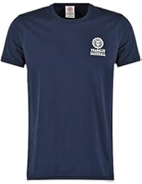 Franklin & Marshall Hombre Izquierdo del pecho la camiseta del logotipo, Azul