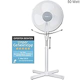 ventilator leise klein Oszillations-Funktion mit 80 Grad Rotationswinkel | Ideal für zu Hause oder im Büro