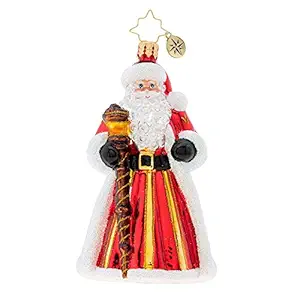 Christopher Radko Hand-Crafted European Glass Christmas Ornaments, Ruby Royalty Santa