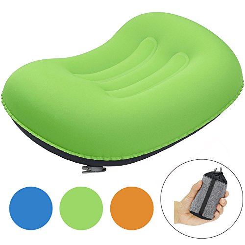 Preisvergleich Produktbild Aufblasbares Camping Kissen, Yiomxhi Aufblasbares Kopfkissen Leichtes Luftkissen Bequemes Nackenkissen Reisekissen Sitzkissen, für Camping, Strand, Urlaubsreise, Outdoor oder Garten (Grün)