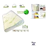 Oreiller à Mémoire de Forme, MEJOY Oreiller Fibre Bambou Rebond Lent Soins de Santé Cervicale, Soulagement de la Douleur de Cou, Orthopédique Nuque, Hypoallergénique et Anti Transpirant, 50 × 30cm