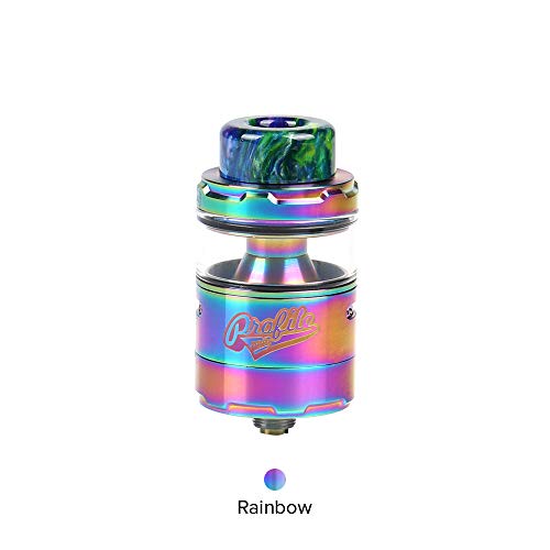 Wotofo Profile Unity RTA Atomizer, vaporizador cigarrillo electronico 3.5ml 510 Hilo con OFRF nexMesh Coil Bobina Sin Tabaco y Sin Nicotina(Color Arcoiris)