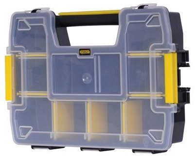 STANLEYSortmaster Lite Organizer 11.5 Lx2.5 Wx8.5 H Black Yellow Clear