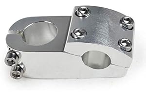 SENQI Potence courte de vélo VTT BMX DH FR 22,2 × 28,6 × 50 mm en alliage d'aluminium Noir et argent disponibles