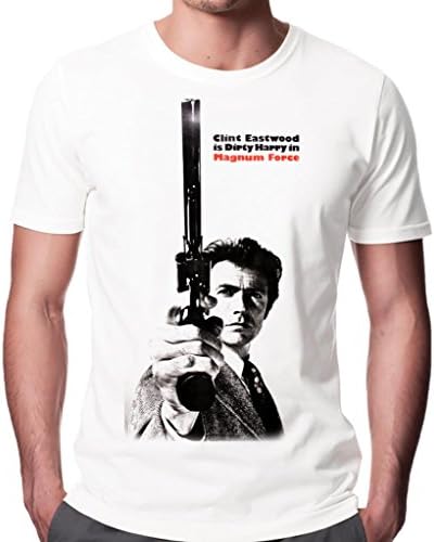 Next Weeks Washing Clint Eastwood Magnum Force Men's Fashion Quality Heavyweight T-Shirt. White/Large