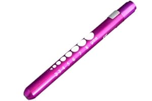 HshDUti Pen Light with Pupil Gauge LED Penlight for Nurses Doctors, Reusable Medical Penlight for Nursing Students Doctors Purple
