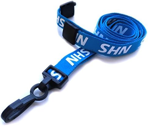 ACB Ltd: Blue Printed NHS Value Soft Neck Strap Lanyard for ID Card Holder Pack of 5