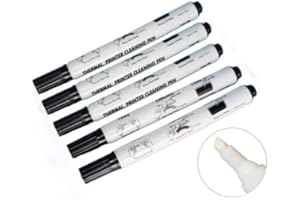 RUIXIA 5 PCS Thermal Printer Cleaning Pens Printhead Cleaner Kit Printing Machine Dust Dirt Removal Pen Print Head Maintenance Cleaning Tool Electronic Face Sheet Printing Head Stain Remover Pens