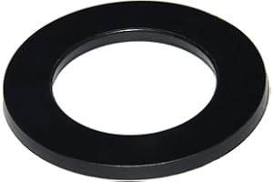 Flyshop Arandela de goma negra, arandelas planas de goma sintética para pernos espaciadores, paquete de 20 unidades (25 mm de diámetro interior x 39 mm de diámetro exterior