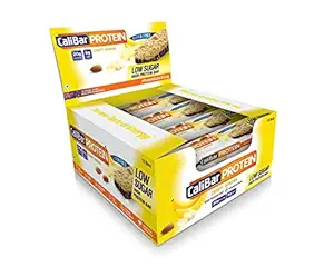 CaliBar Protein Bar Low Sugar Crispy Banana (Box of 12 Bars)
