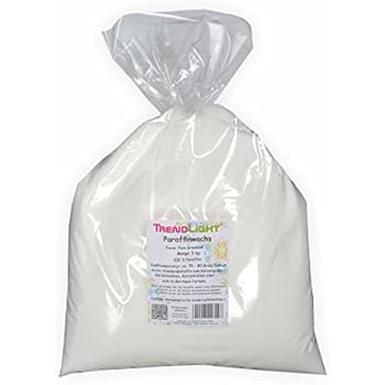 Paraffin Kerzenwachs 5 Kg - Vollraffiniert Weiß Granulat Für Kerzenherstellung