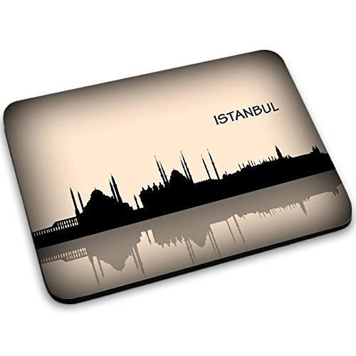Voyage Istanbul, Turkey, Mousepad Anti Rutsch Unterseite für Optimalen Halt Kompatibel mit allen Maustypen (Kugel, Optisch, Laser) Ideal für Gamer und für Grafikdesigner.