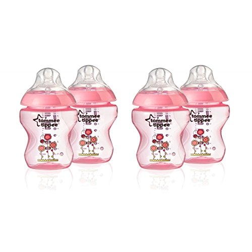 Baby Bottle Closer To Nature Tommee Tippee Pink 260ml Slow