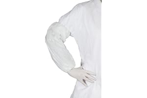 BERICAH Manicotto monouso in polietilene (LDPE), lunghezza 40 cm, colore bianco, conf. 100 pz