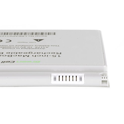 Green Cell® A1175 Laptop Akku für Apple MacBook Pro 15 A1150 A1211 A1226 A1260 2006-2008 (Li-Polymer Zellen 5550mAh 10.8V Silber) - 9